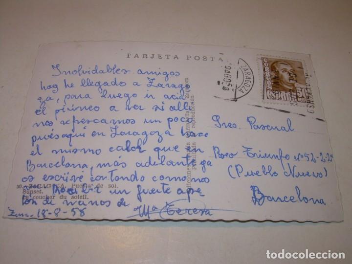Postales: ANTIGUA POSTAL.........ZARAGOZA. - Foto 2