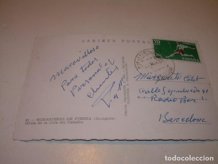 Postales: ANTIGUA POSTAL.........MONASTERIO DE PIEDRA. - Foto 2