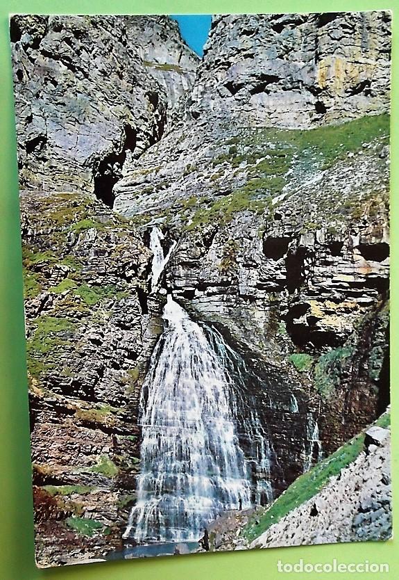 Postales: Parque Nacional de Ordesa. 679 Cascada. Cola de Caballo. Ed. Sicilia. Nueva. Color