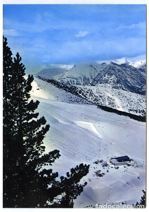 Postales: N&ordm; 76 Estaci&oacute;n Esqu&iacute; Cerler. Valle de Benasque. Panor&aacute;mica, estaci&oacute;n telesilla y restaurante.