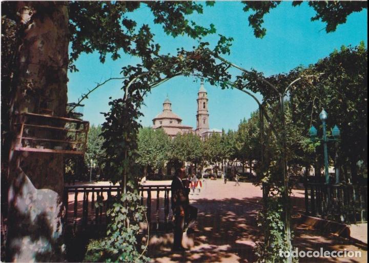 Postcards: CALATAYUD, PLAZA DEL GENERAL&Iacute;SIMO - EDICIONES PARIS 197 - EDITADA EN 1966 - ESCRITA