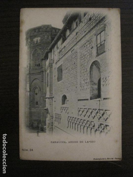 Postcards: ZARAGOZA-ABSIDE DE LA SEO-24-FOTOTIPIA ESCOLA-REVERSO SIN DIVIDIR-POSTAL ANTIGUA-(57.262)
