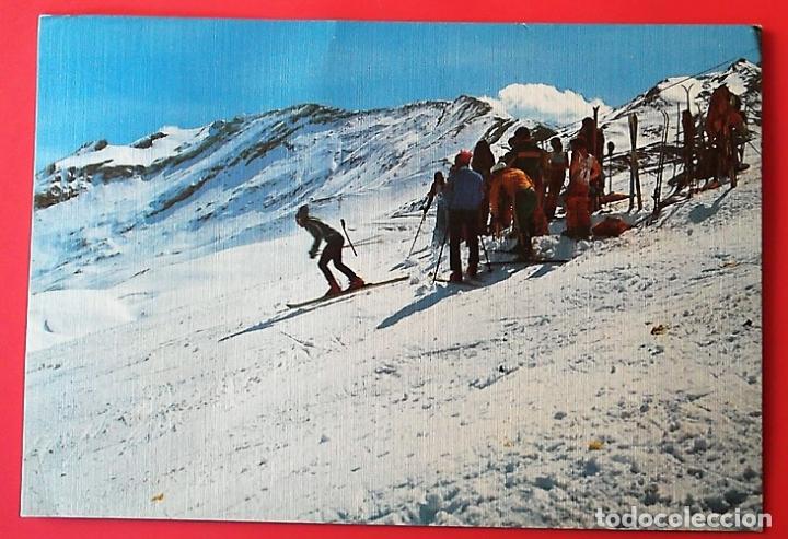 Postales: Cerler. 68 Estaci&oacute;n de esqu&iacute;. Ed. Sicilia. Usada con sello. Color