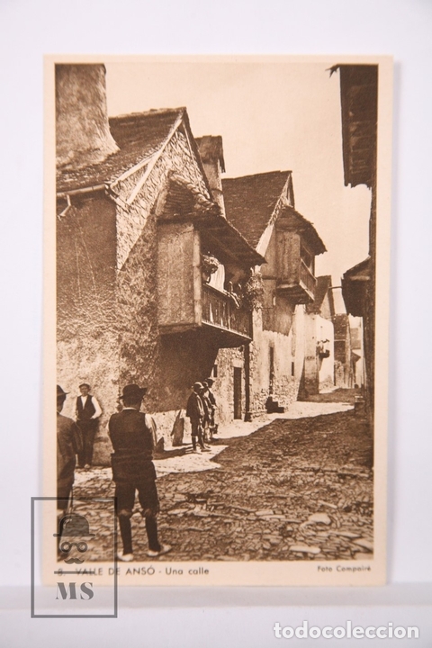 Postcards: Antigua Postal - Valle de Ans&oacute;, Una Calle - Ed. Mumbr&uacute; - Sin Circular