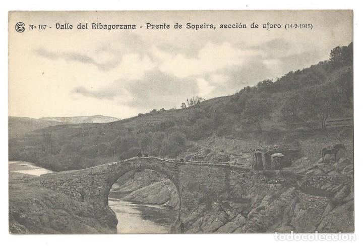Postkarten: CATALANA DE GAS Y ELECTRICIDAD.- N&ordm; 167, VALLE DEL RIBAGORZANA. PUENTE SOPEIRA. HUESCA- 1915