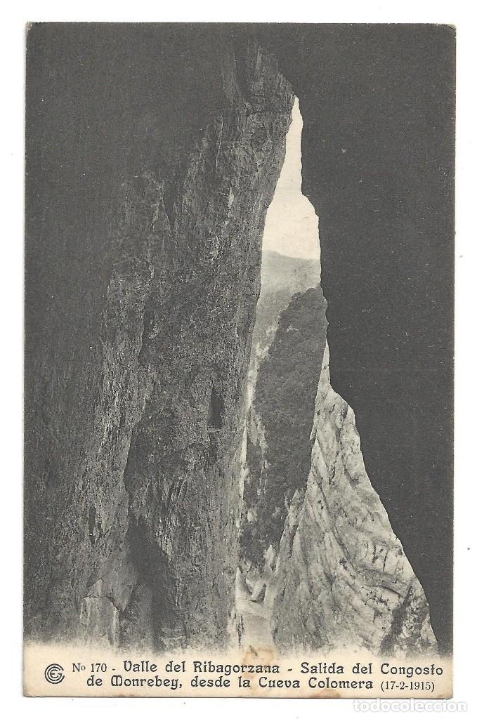 Postkarten: CATALANA DE GAS Y ELECTRICIDAD.- N&ordm; 170, VALLE RIBAGORZANA. SALIDA CONGOSTO MONREBEY. HUESCA- 1915