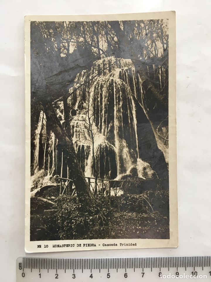 Postales: POSTAL. MONASTERIO DE PIEDRA. CASCADA TRINIDAD. RECTOR?. H. 1950?.