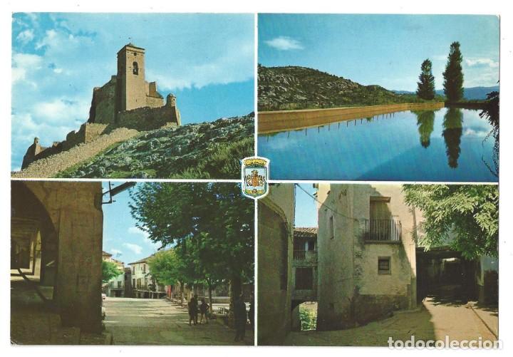 Postales: BENABARRE.- N&ordm; 4, CENTRO RUTA ENTRE L&Eacute;RIDA Y PONT DE SUERT, FOT. PE&Ntilde;ARROYA. HUESCA- 1973