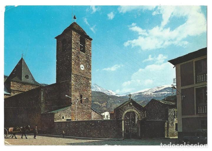 Postales: PIRINEO ARAGON&Eacute;S- BENASQUE.- N&ordm; 1, IGLESIA PARROQUIAL. FOTO PE&Ntilde;ARROYA. HUESCA- 1967