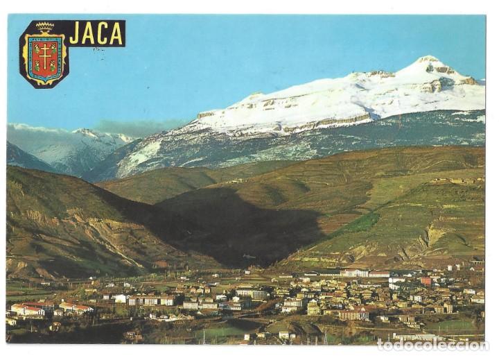 Postales: ALTO ARAG&Oacute;N. JACA.- N&ordm; 24, VISTA GENERAL, AL FONDO COLLARADA. FOTO PE&Ntilde;ARROYA. HUESCA- 1977