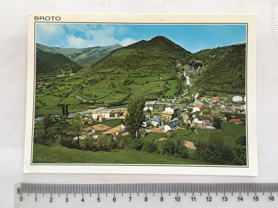 Postales: POSTAL. BROT&Oacute;. VISTA GENERAL Y CASCADA DEL SORROSAL. ED. SICILIA. H. 1975?.