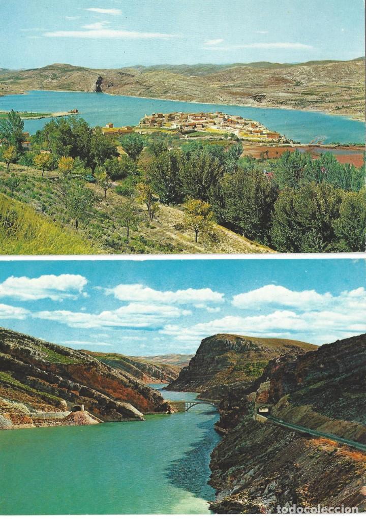 Postales: LOTE DE 2 POSTALES.- PANTANO DE LA TRANQUERA. VISTA DEL EMBALSE. GARRABELLA. ZARAGOZA- SIN CIRCULAR