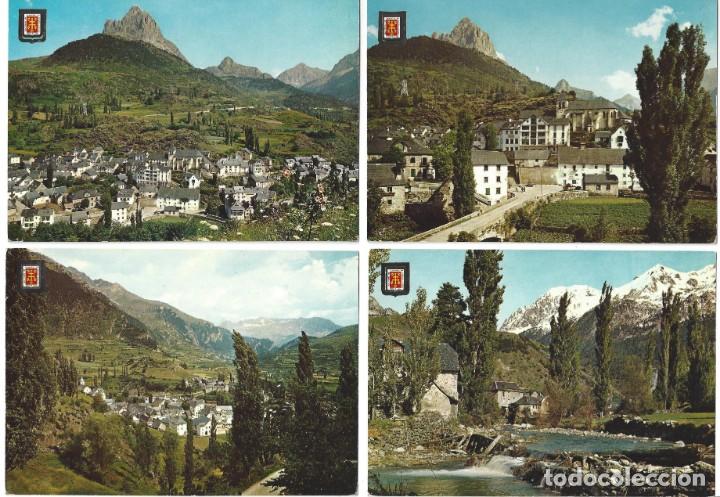 Postales: LOTE DE 4 POSTALES- PIRINEO ARAGON&Eacute;S.- SALLENT DE GALLEGO. VALLE DE TENA. HUESCA- SIN CIRCULAR