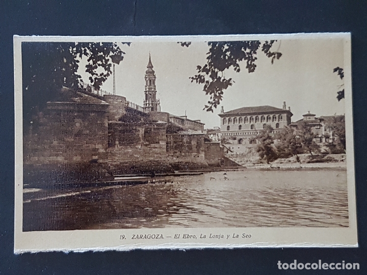 Postales: zaragoza el ebro la lonja y la seo - Foto 1