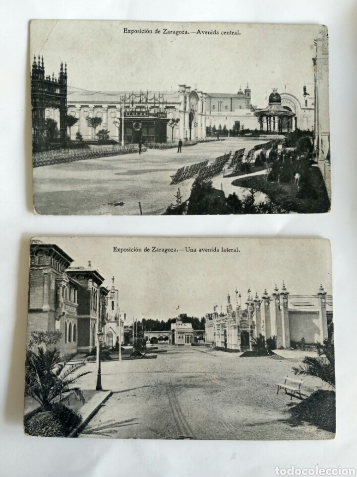Postcards: 8 postales antiguas de la Exposici&oacute;n de Zaragoza.