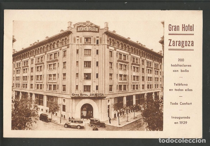 Zaragoza Gran Hotel Ed Arte Postal Antigua 59 Comprar Postales Antiguas De Aragon En Todocoleccion 166558426