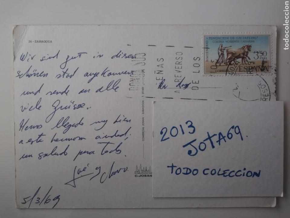 Postales: Zaragoza n:24.circulada.1969. - Foto 2