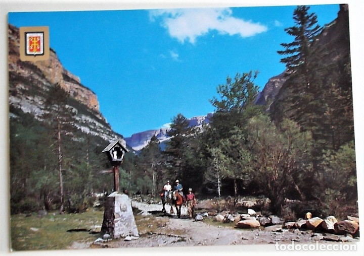 Postales: Parque Nacional Ordesa. 426 Virgen del Pilar y la Francata. Escudo de Oro. Nueva. Color