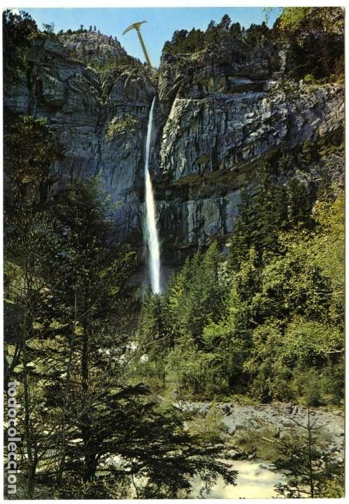 Postales: N&ordm; 73 - VALLE DE ORDESA Pirineo Aragon&eacute;s. Ruta Bujaruelo. Salto de Carp&iacute;n. Sin circular. Ed. SICILIA