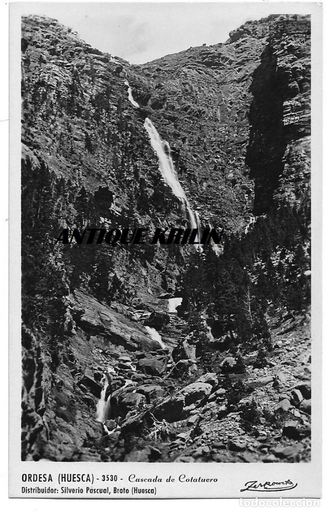 Postales: ORDESA N&ordm; 3530 CASCADA DE COTATUERO .- FOTO ZERKOWITZ .- DISTRI. SILVERIO PASCUAL 1951