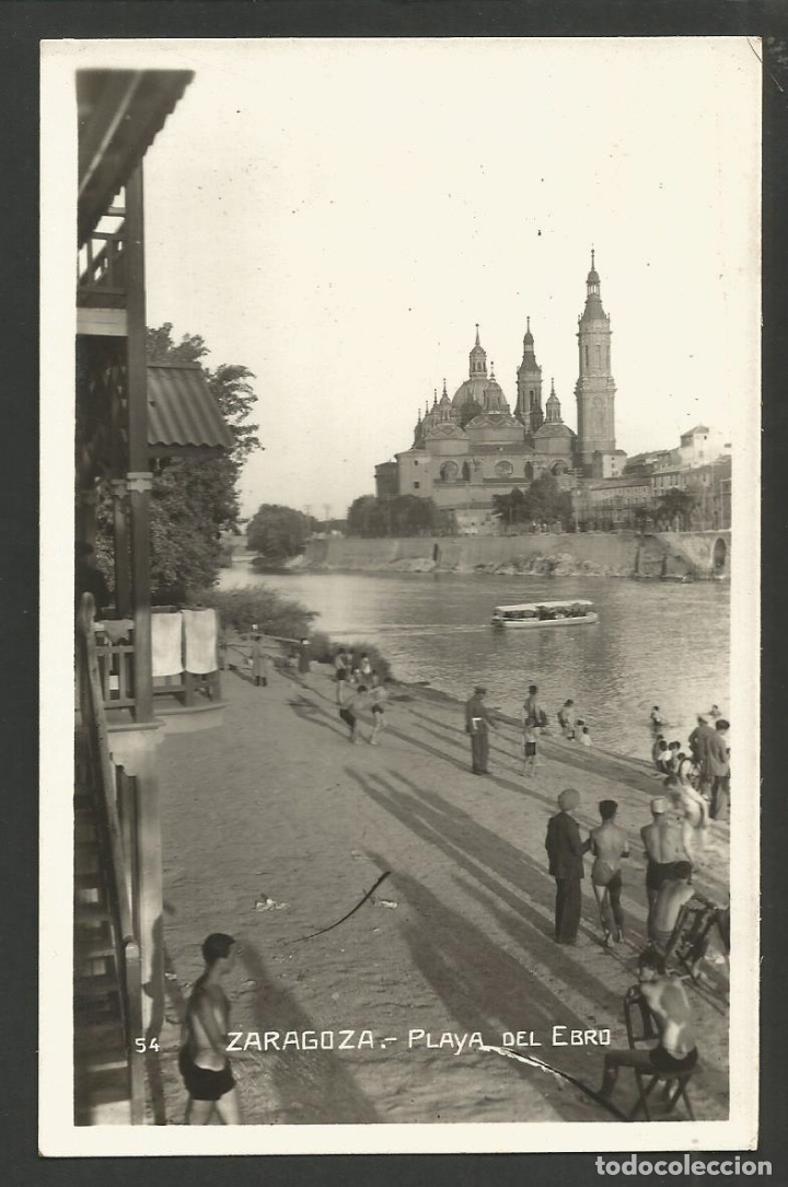 Postcards: ZARAGOZA-PLAYA DEL EBRO-FOTOGRAFICA-POSTAL ANTIGUA-(60.844)