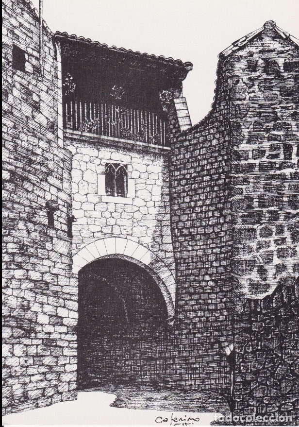 Postales: SOS REL REY CAT&Oacute;LICO, PUERTA Y MURALLAS, ILUSTRADOR: CEFERINO - GRAFICAS VASCONIA N&ordm; 109 - S/C