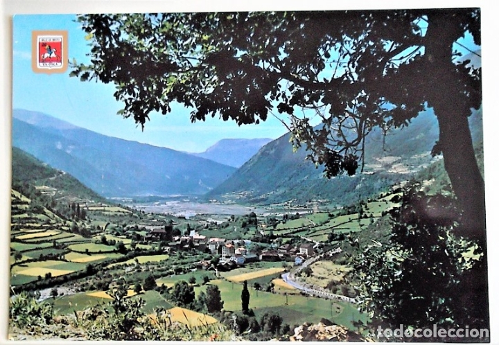 Postales: Valle de Broto. 433 Vista panor&aacute;mica. Escudo de Oro. Nueva. Color