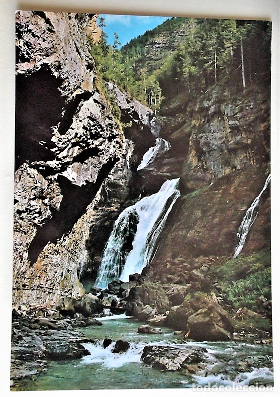 Postales: Parque Nacional de Ordesa. 31 Cascada del estrecho. Ed. Sicilia. Nueva. Color