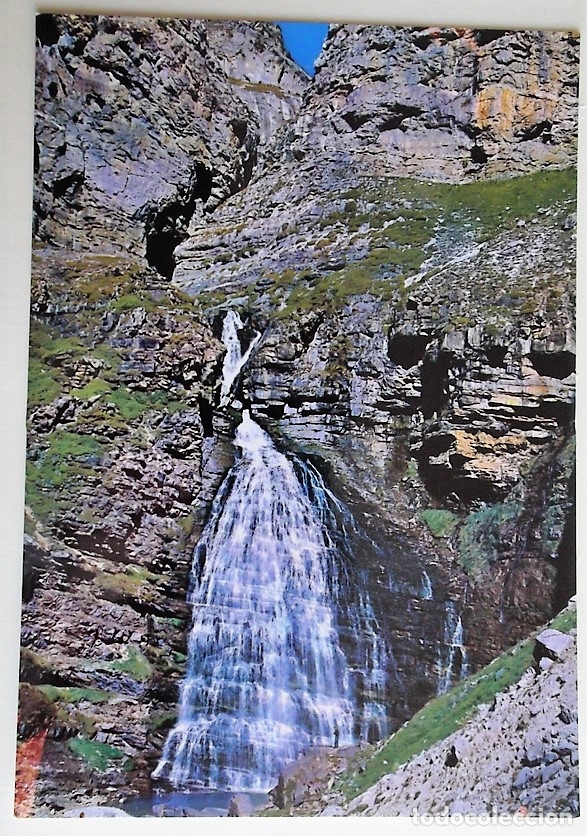 Postales: Parque Nacional de Ordesa. 12 Cascada: Cola de Caballo. Ed. Sicilia. Nueva. Color