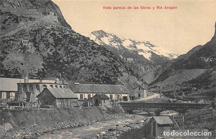 Postcards: VISTA PARCIAL DE LAS OBRAS Y RIO ARAGON