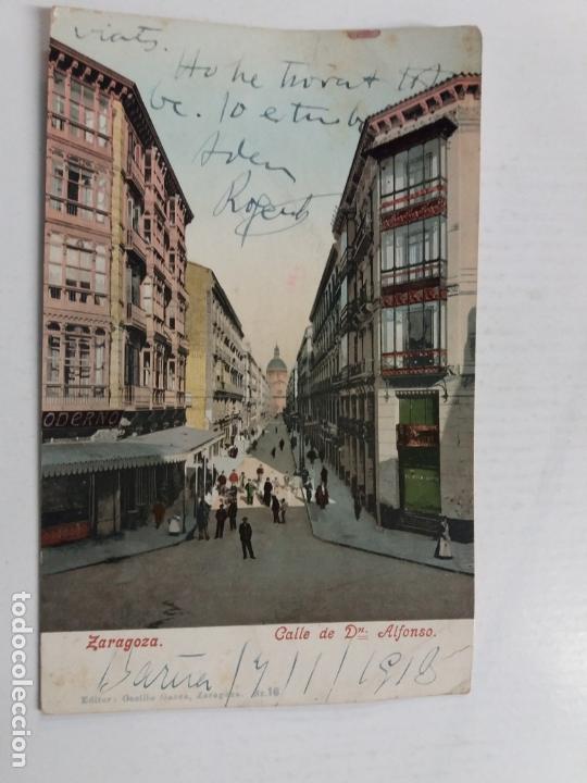 Postales: ZARAGOZA-CALLE DE DON ALFONSO-PURGER & CO 3204-REVERSO SIN DIVIDIR-VER FOTOS-(61.001)