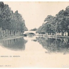 Postales: POSTAL ZARAGOZA CANAL IMPERIAL DE ARAGÓN 