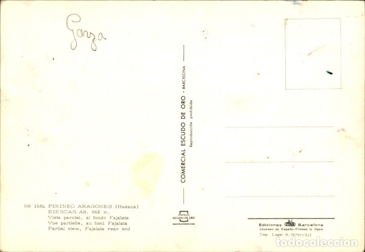 Postales: Biescas &ndash; Huesca &ndash; Vista General - Foto 2