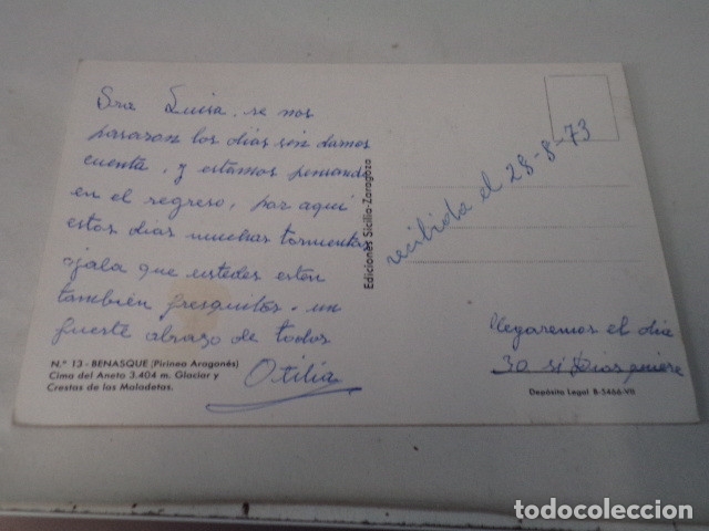 Postales: HUESCA - POSTAL BENASQUE - CIMA DEL ANETO - Foto 2