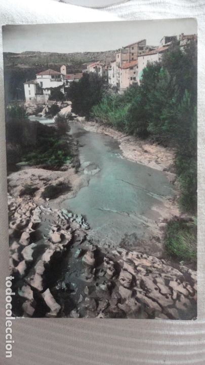 Postales: ANTIGUA POSTAL.RIO GUADALOPE PASO MOLINO MAYOR.ALCA&Ntilde;IZ.TERUEL.SICILIA N&ordm; 17 COLOREADA