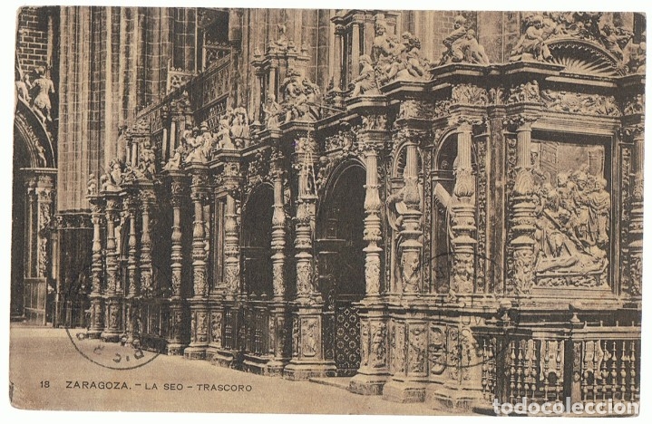 Postales: POSTAL ZARAGOZA LA SEO TRASCORO - Foto 1