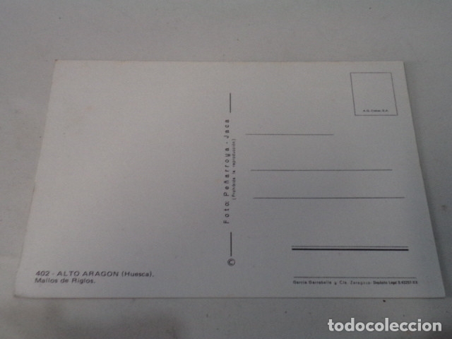 Postales: HUESCA - POSTAL MALLOS DE RIGLOS - Foto 2