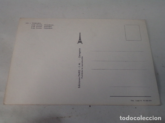 Postales: TERUEL - POSTAL TERUEL - LOS ARCOS - ACUEDUCTO - Foto 2