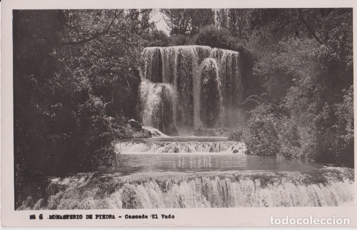 Postales: ANTIGUA FOTO / POSTAL MONASTERIO DE PIEDRA, CASCADA EL VADO - N&ordm; 6 - S/C