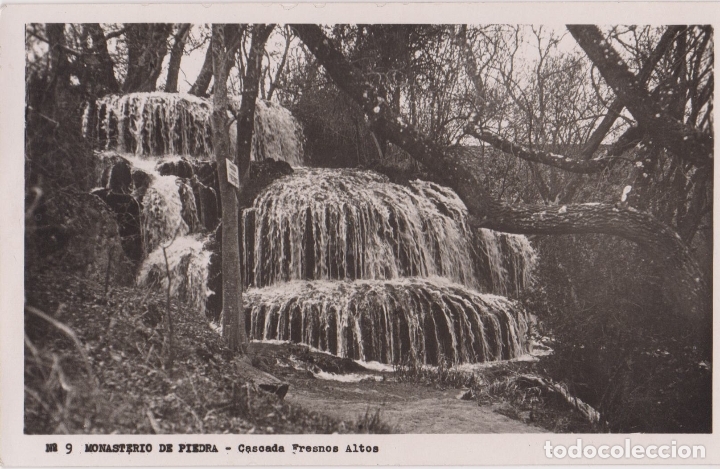 Postales: ANTIGUA FOTO / POSTAL MONASTERIO DE PIEDRA, CASCADA EL VADO - N&ordm; 9 - S/C