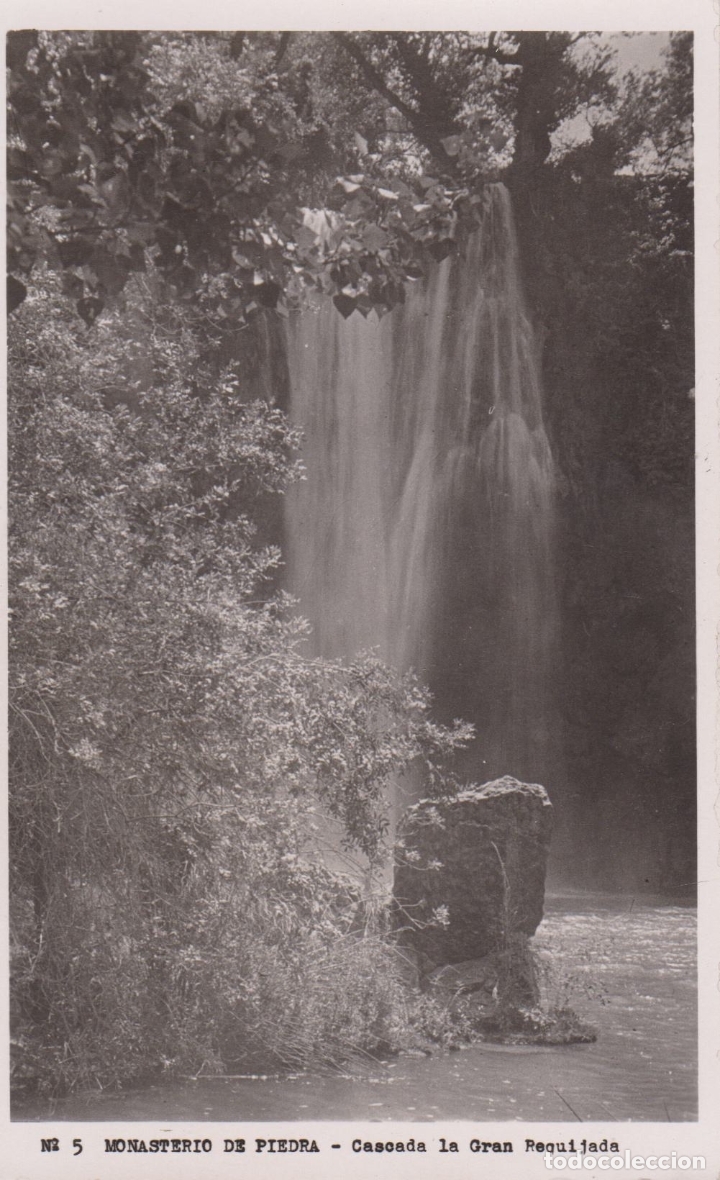 Postales: ANTIGUA FOTO / POSTAL MONASTERIO DE PIEDRA, CASCADA LA GRAN REQUIJADA - N&ordm; 5 - S/C