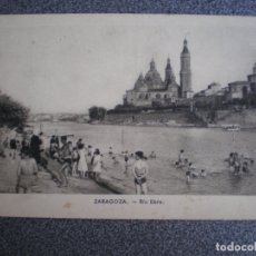Postales: ZARAGOZA BAÑO EN EL RIO EBRO POSTAL ANTIGUA. Lote 174545744