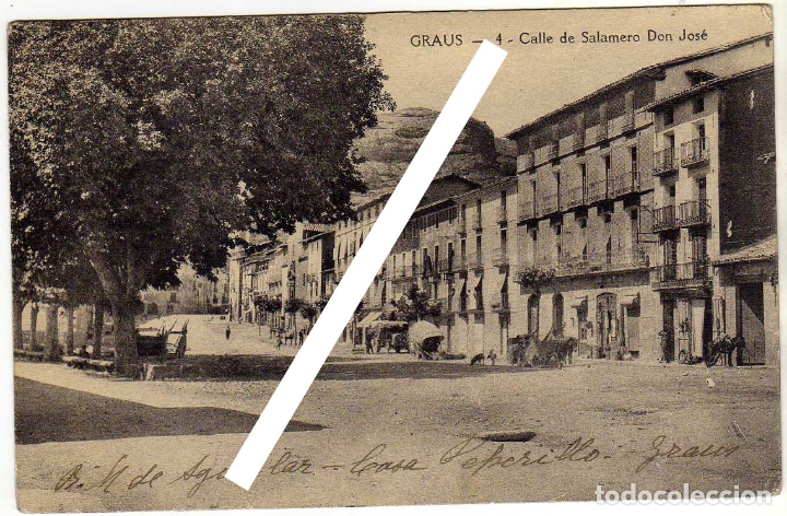Postales: PRECIOSA POSTAL - GRAUS (HUESCA) - CALLE DE SALAMERO DON JOSE