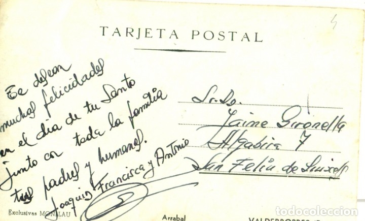 Postales: TERUEL VALDERROBRES. ESCRITA HACIA 1930 - Foto 2