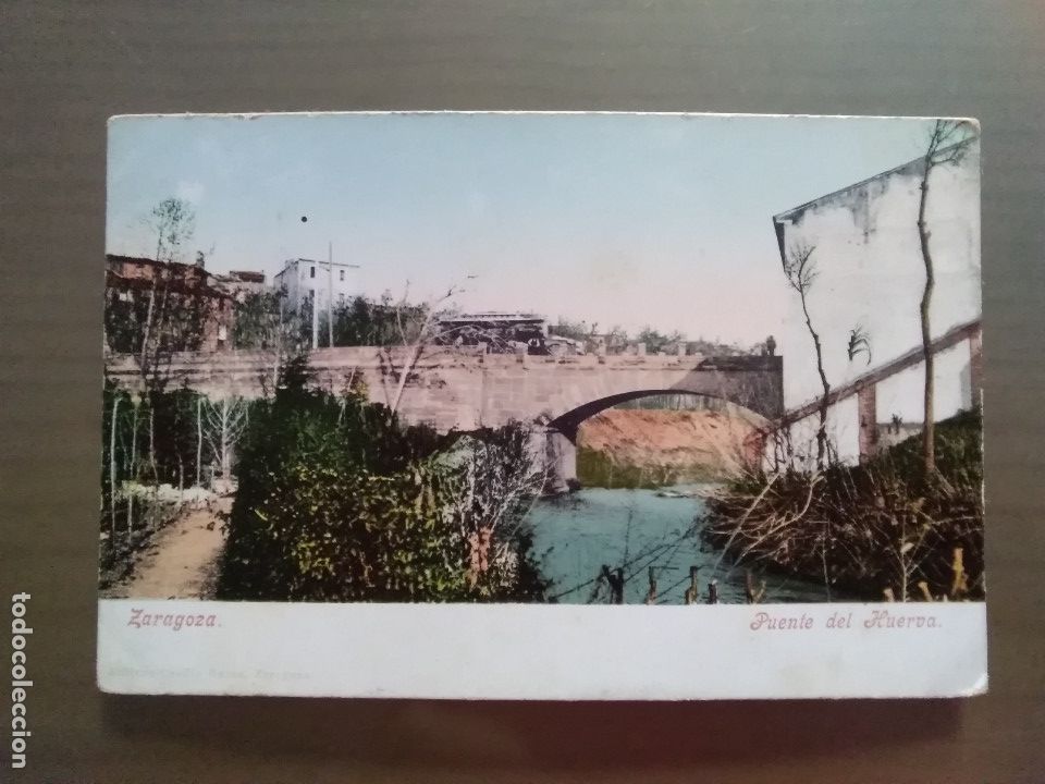 Postales: POSTAL ZARAGOZA PUENTE DEL HUERVA - Foto 1