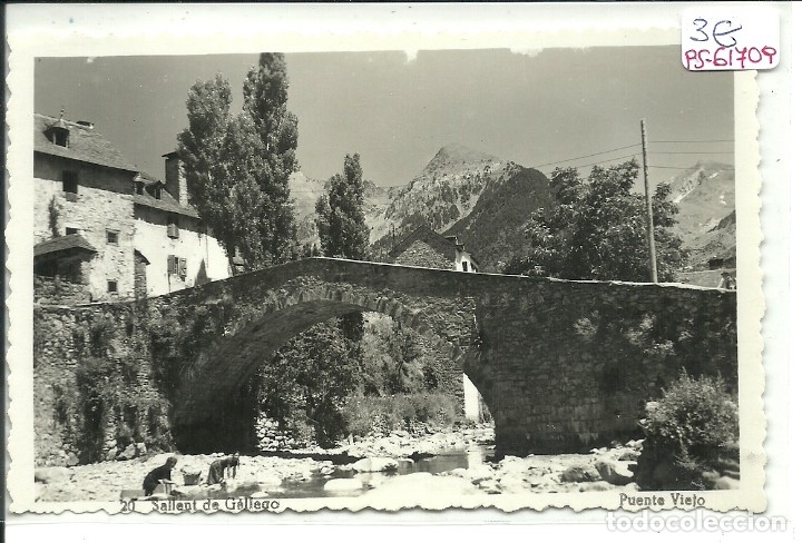 Postales: (PS-61709)POSTAL DE SALLENT DE GALLEGO-PUENTE VIEJO.LAVANDERAS
