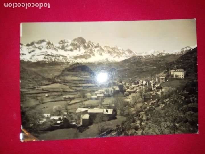Postales: POSTAL.PANTICOSA.VISTA PARCIAL.AL FONDO PE&Ntilde;A BLANCA Y TELERA.USADA.