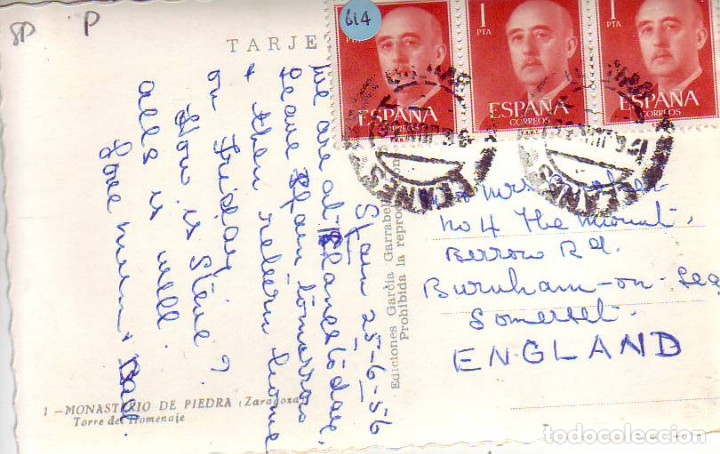 Postales: ZARAGOZA -MONASTERIO DE PIEDRA - Foto 2