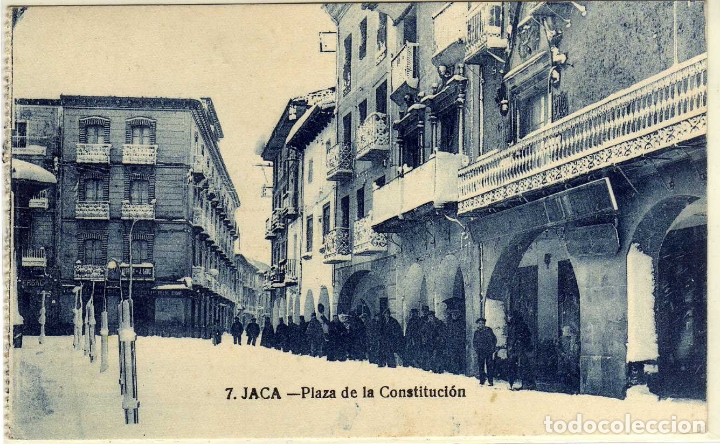 Postales: POSTAL JACA (HUESCA) - PLAZA DE LA CONSTITUCION - Foto 1