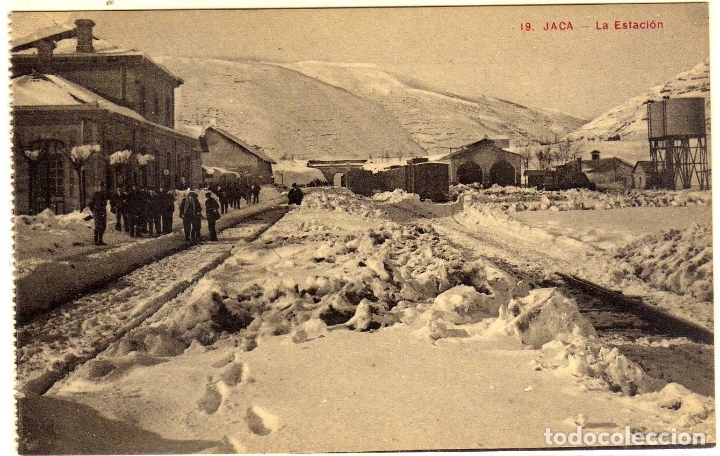 Postales: POSTAL JACA (HUESCA) - LA ESTACION - Foto 1